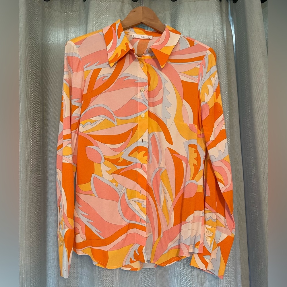 Mango Multicolored Button Down Shirt - image 2